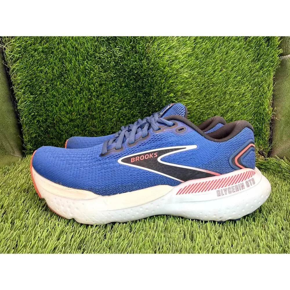 Brooks Glycerin GTS 21 1204091B496 Athletic Sneaker Women's 8B Blue Knit Jogging